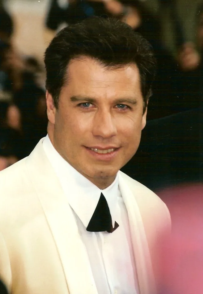 L’acteur John Travolta, producteur et interprète du rôle principal antagoniste de Battlefield Earth, photographié en 1997