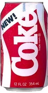 Une canette de New Coke, la formule abandonnée après 79 jours